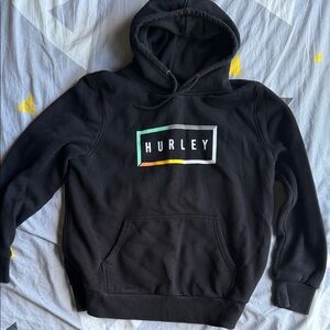 Hurley Black Hoodie with Multicolor Logo